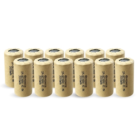 Ip Power High Rate Sub C Ni-Mh 3000mAh - 12PK IP-NH-SC-3000-FT-12
